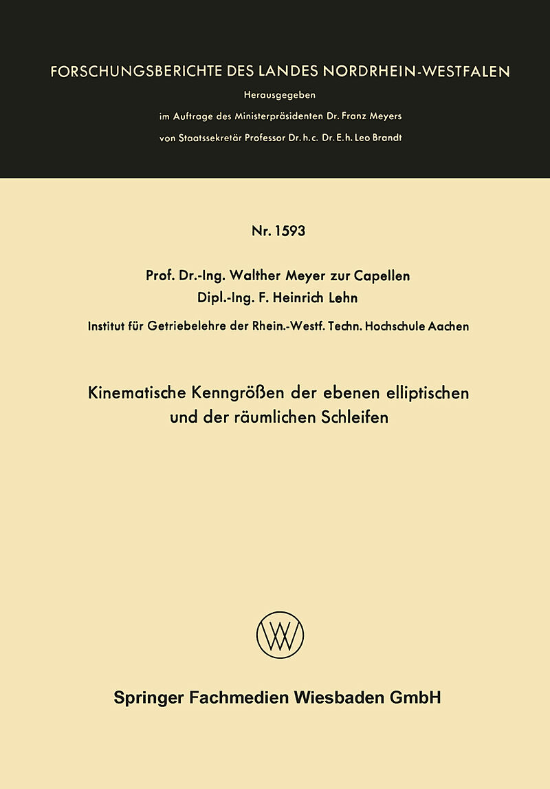 Kinematische Kenngrößen der ebenen elliptischen und der räumlichen Schleifen
