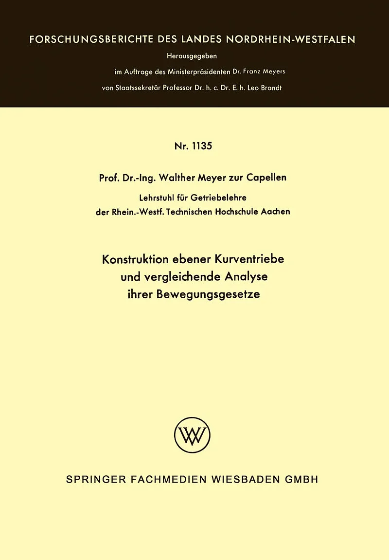 Konstruktion ebener Kurventriebe und vergleichende Analyse ihrer Bewegungsgesetze