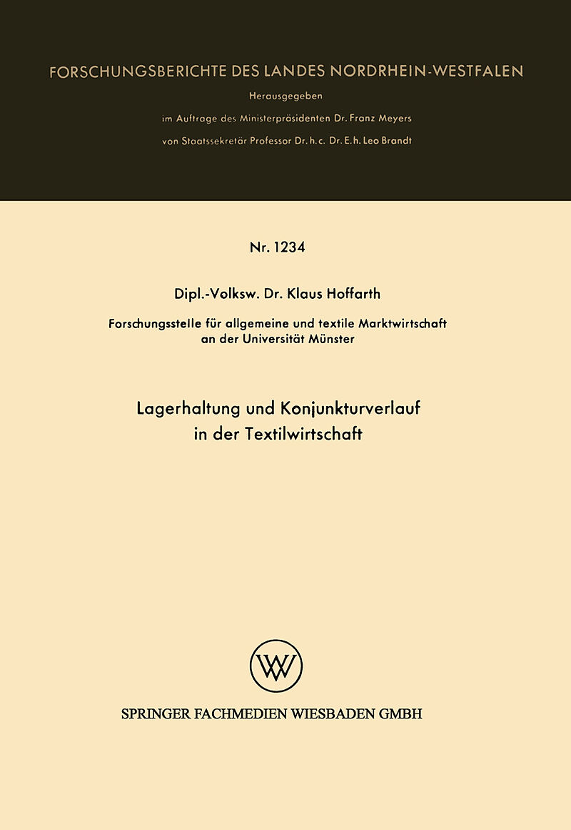 Lagerhaltung und Konjunkturverlauf in der Textilwirtschaft