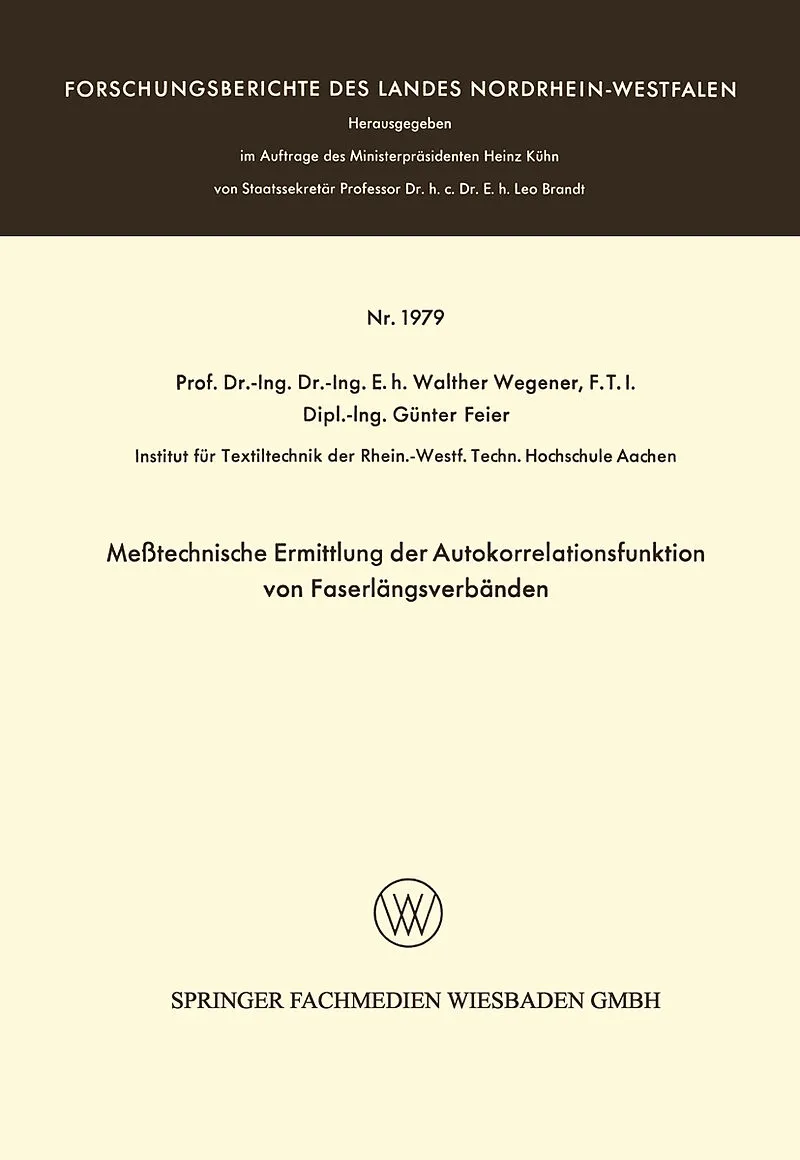 Meßtechnische Ermittlung der Autokorrelationsfunktion von Faserlängsverbänden