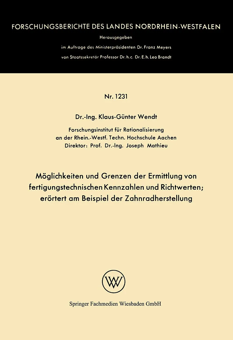 Möglichkeiten und Grenzen der Ermittlung von fertigungstechnischen Kennzahlen und Richtwerten