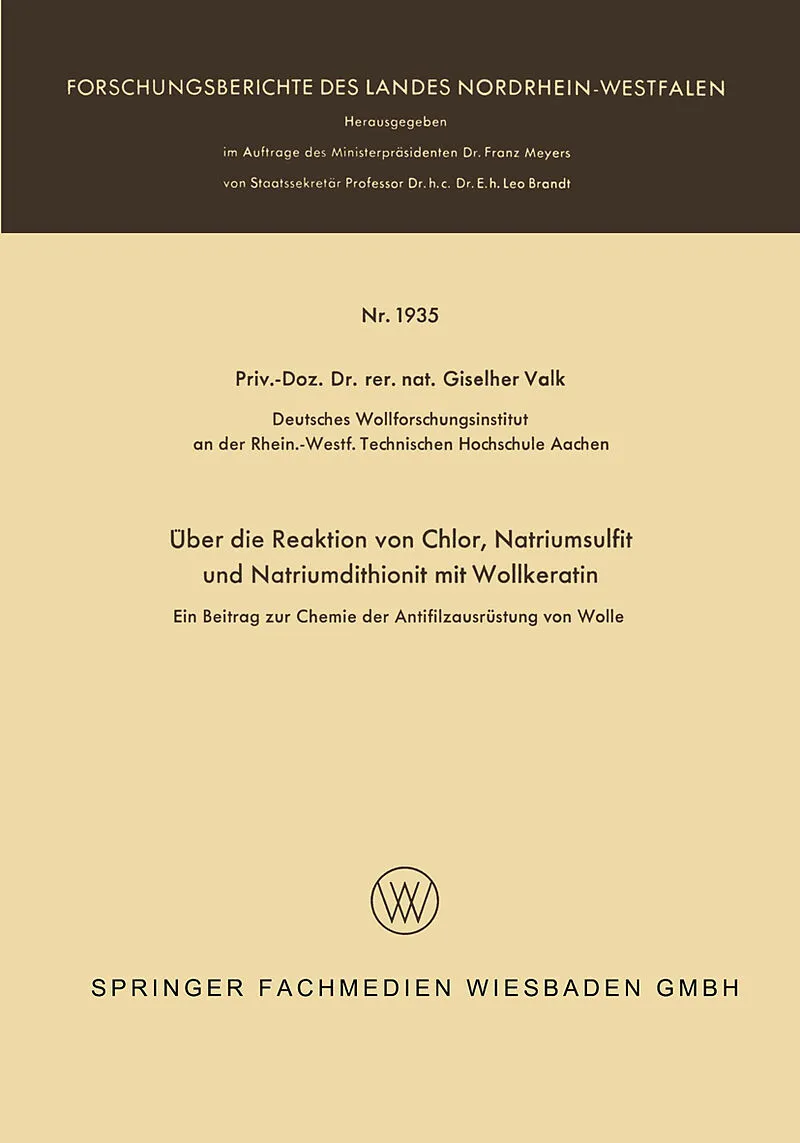 Über die Reaktion von Chlor, Natriumsulfit und Natriumdithionit mit Wollkeratin