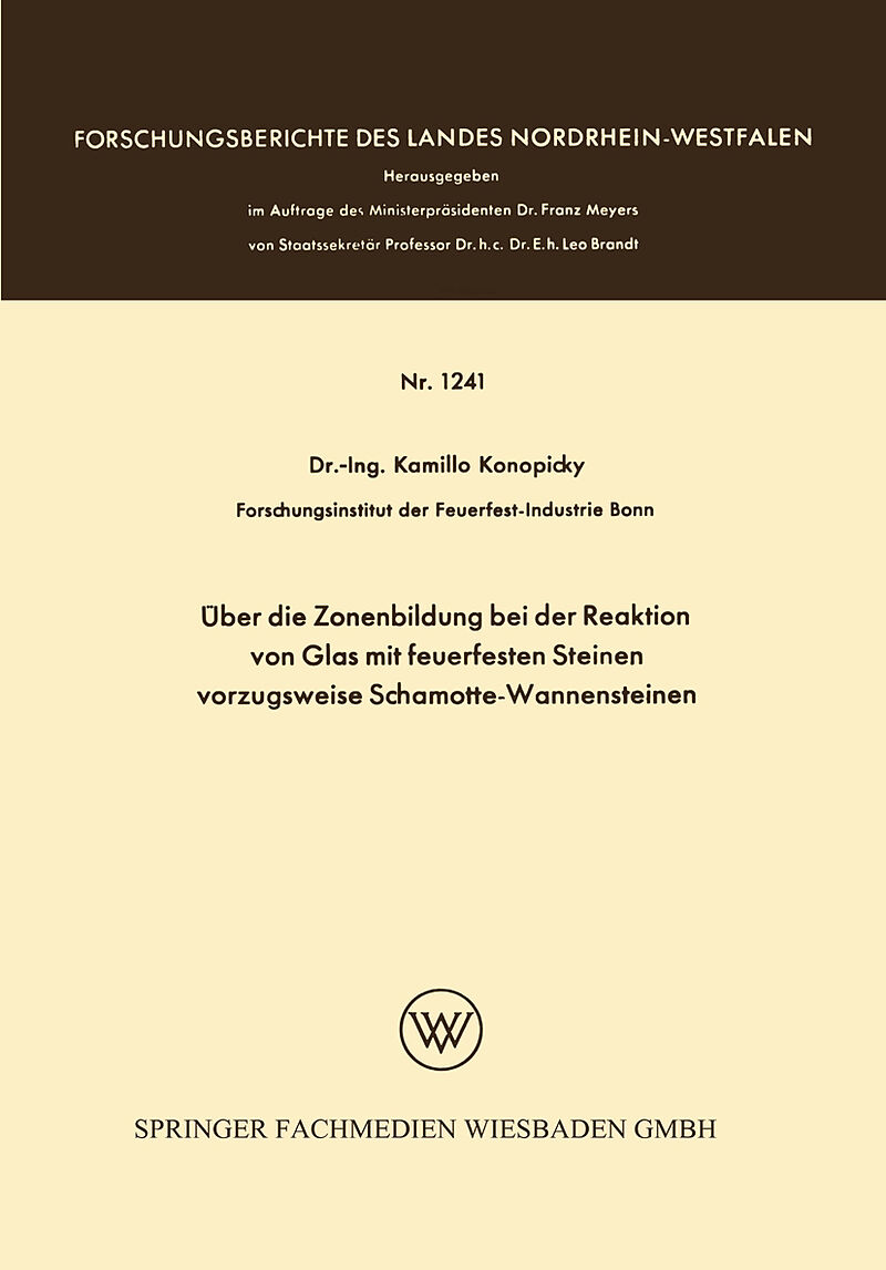 Über die Zonenbildung bei der Reaktion von Glas mit feuerfesten Steinen, vorzugsweise Schamotte-Wannensteinen