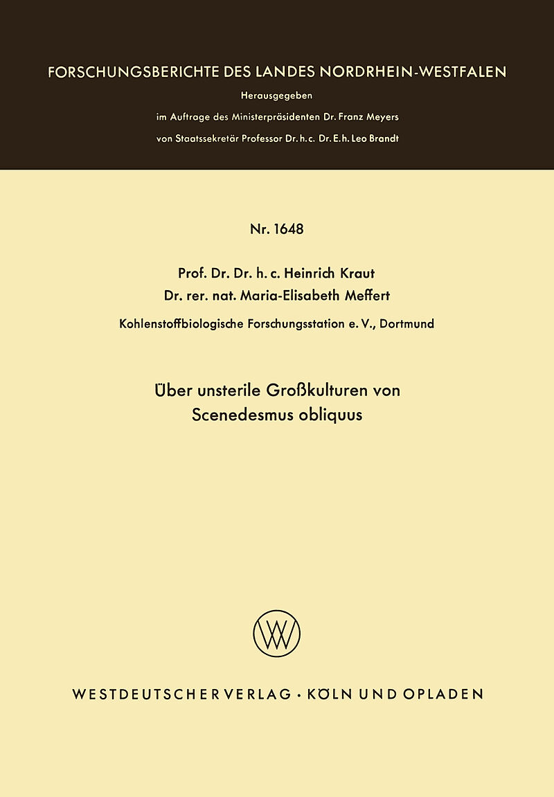 Über unsterile Großkulturen von Scenedesmus obliquus