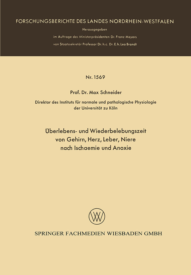 Überlebens- und Wiederbelebungszeit von Gehirn, Herz, Leber, Niere nach Ischaemie und Anoxie