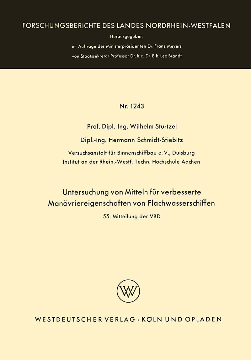 Untersuchung von Mitteln für verbesserte Manövriereigenschaften von Flachwasserschiffen