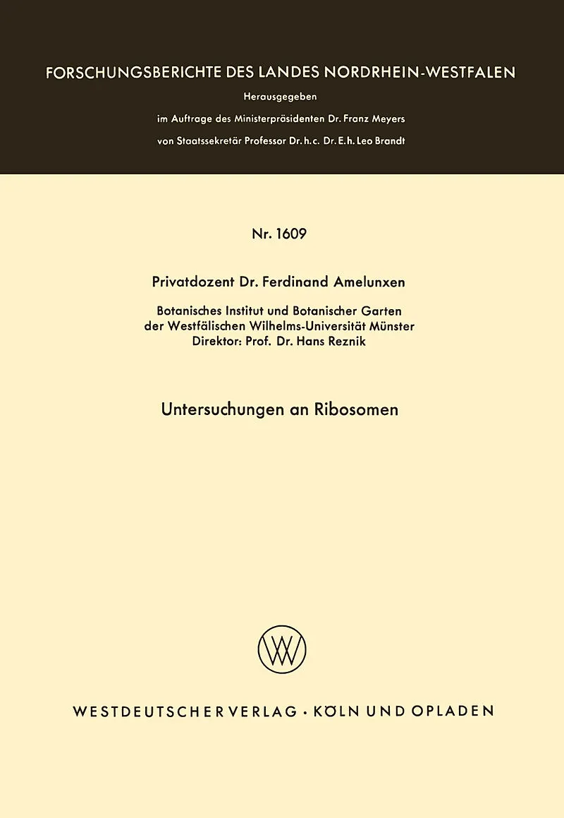 Untersuchungen an Ribosomen