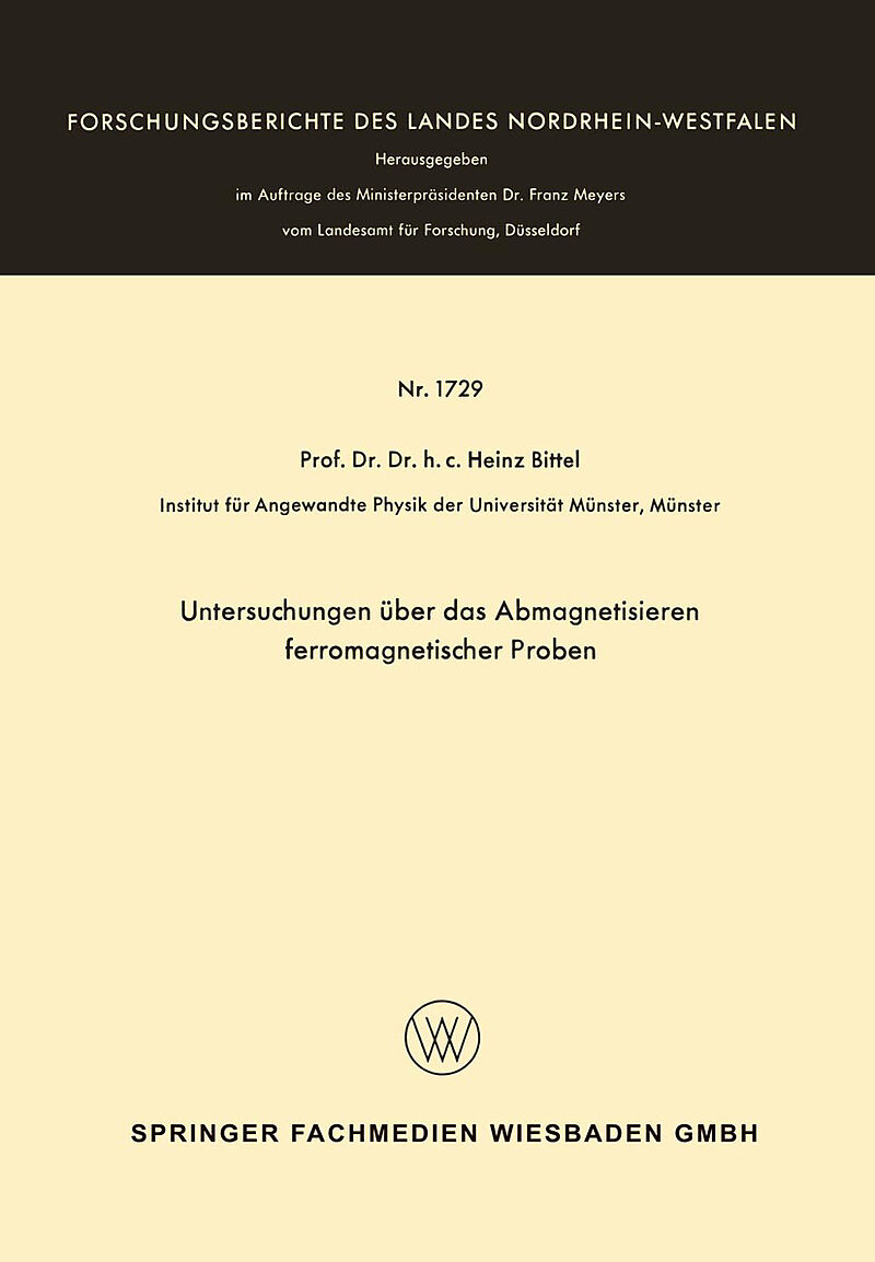 Untersuchungen über das Abmagnetisieren ferromagnetischer Proben