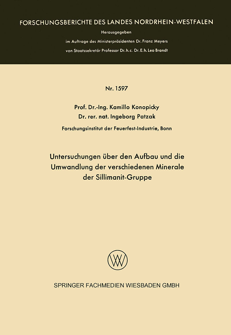 Untersuchungen über den Aufbau und die Umwandlung der verschiedenen Minerale der Sillimanit-Gruppe