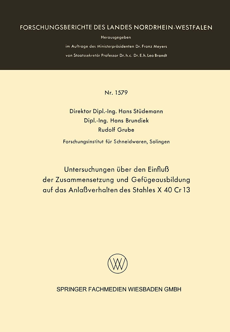 Untersuchungen über den Einfluß der Zusammensetzung und Gefügeausbildung auf das Anlaßverhalten des Stahles X 40 Cr 13