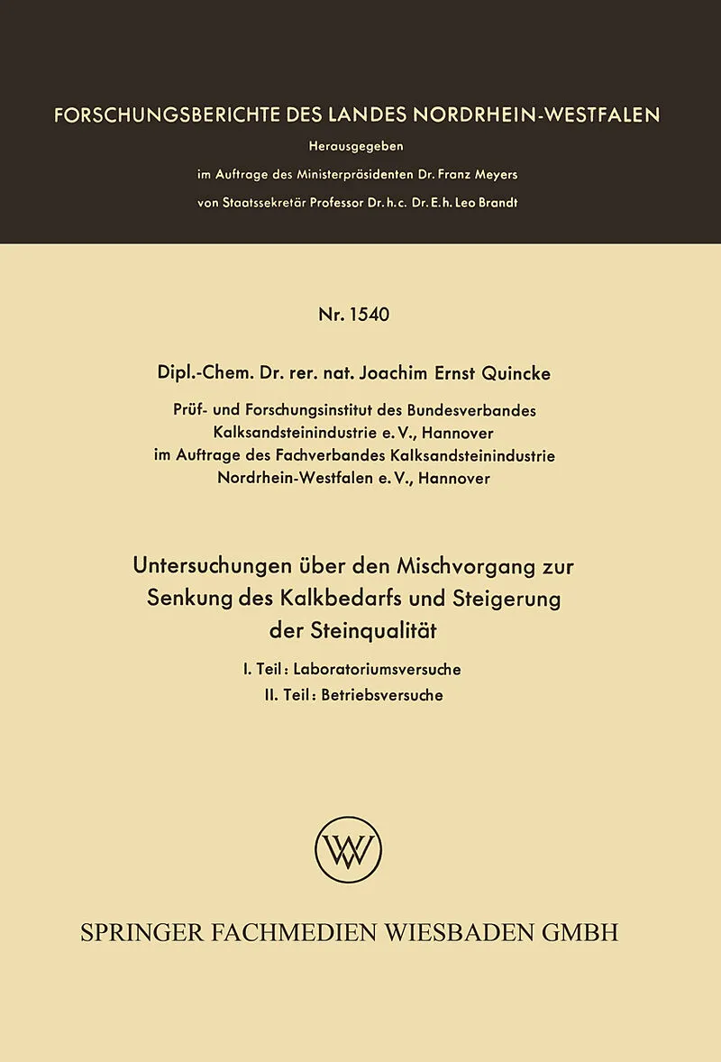 Untersuchungen über den Mischvorgang zur Senkung des Kalkbedarfs und Steigerung der Steinqualität
