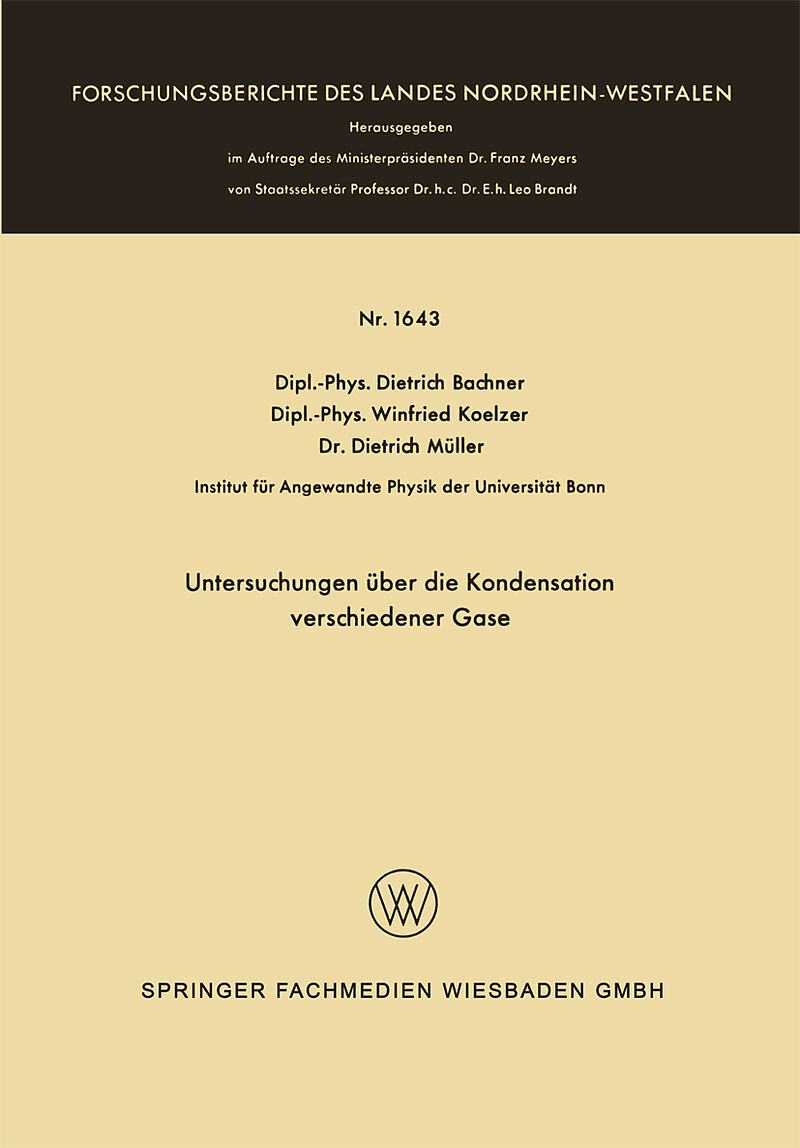 Untersuchungen über die Kondensation verschiedener Gase