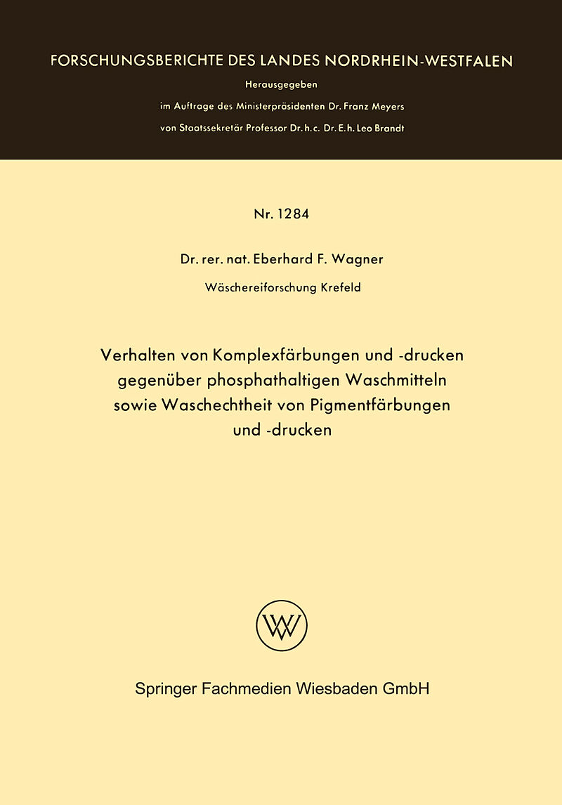 Verhalten von Komplexfärbungen und -drucken gegenüber phosphathaltigen Waschmitteln sowie Waschechtheit von Pigmentfärbungen und -drucken