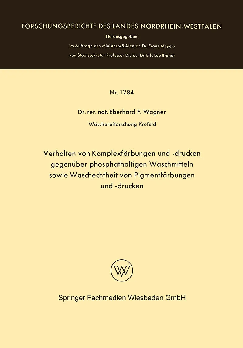 Verhalten von Komplexfärbungen und -drucken gegenüber phosphathaltigen Waschmitteln sowie Waschechtheit von Pigmentfärbungen und -drucken