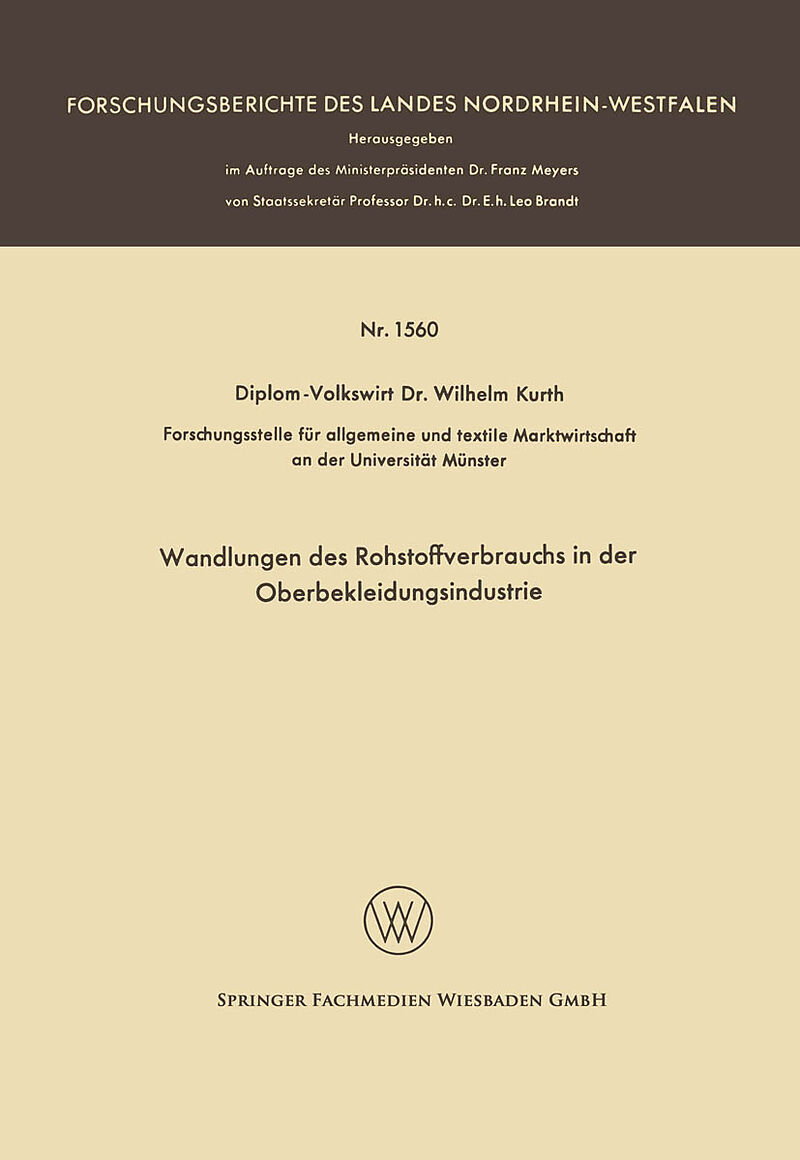 Wandlungen des Rohstoffverbrauchs in der Oberbekleidungsindustrie