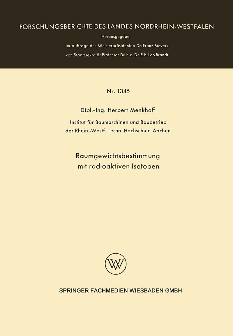 Raumgewichtsbestimmung mit radioaktiven Isotopen