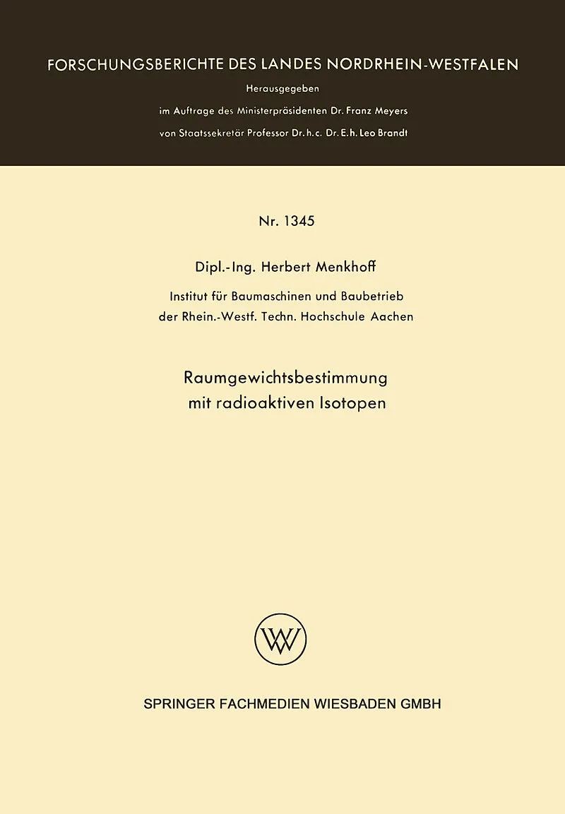 Raumgewichtsbestimmung mit radioaktiven Isotopen