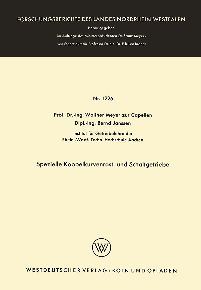 Spezielle Koppelkurvenrast- und Schaltgetriebe