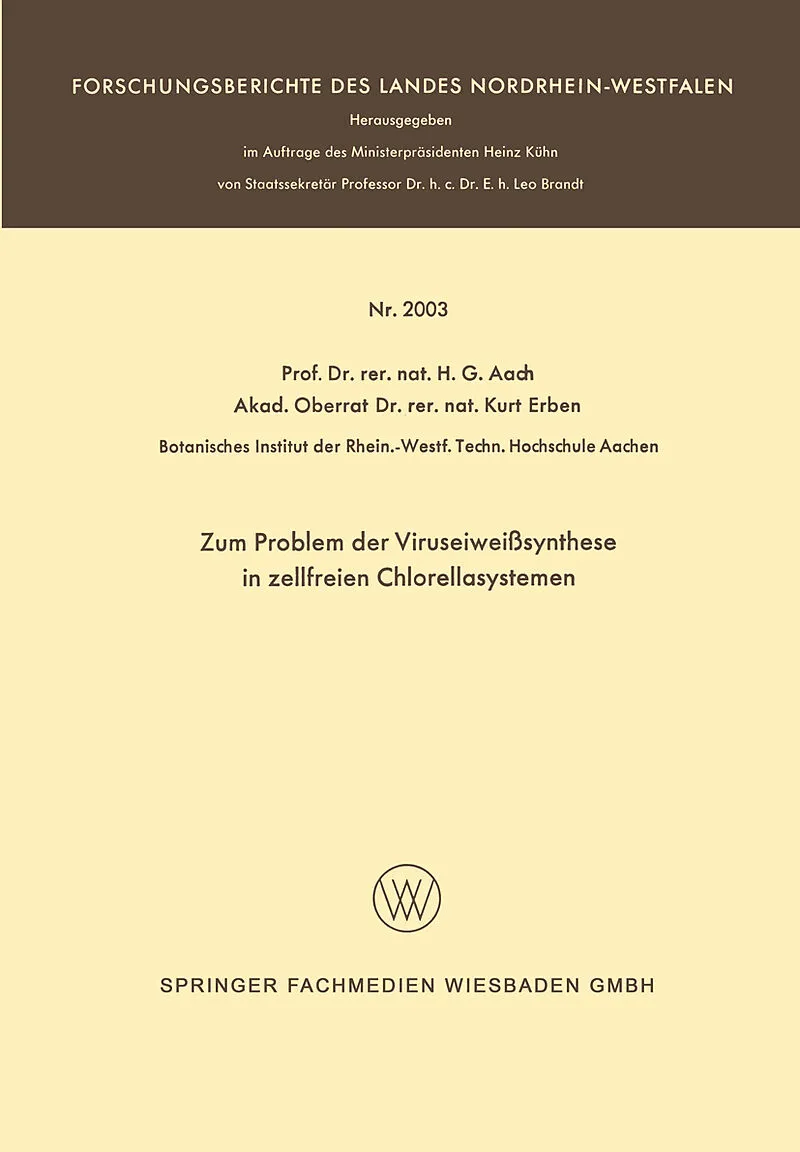 Zum Problem der Viruseiweißsynthese in zellfreien Chlorellasystemen