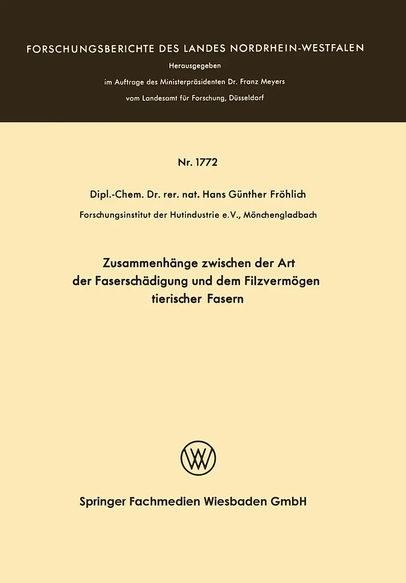 Zusammenhänge zwischen der Art der Faserschädigung und dem Filzvermögen tierischer Fasern
