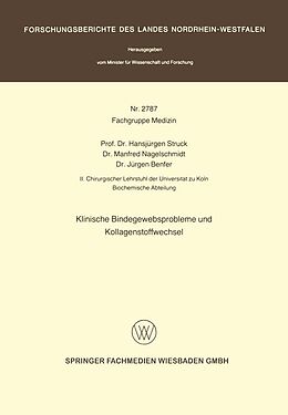 E-Book (pdf) Klinische Bindegewebsprobleme und Kollagenstoffwechsel von Hansjürgen Struck