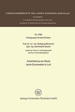 E-Book (pdf) Aufwirbelung von Staub durch Druckwellen in Luft von Wolfgang Merzkirch