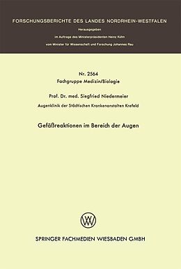 E-Book (pdf) Gefäßreaktionen im Bereich der Augen von Siegfried Niedermeier