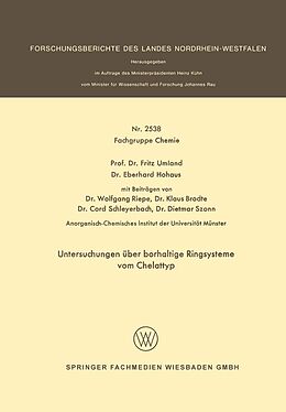 E-Book (pdf) Untersuchungen über borhaltige Ringsysteme vom Chelattyp von Fritz Umland