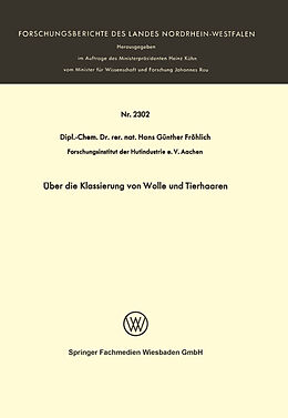 E-Book (pdf) Über die Klassierung von Wolle und Tierhaaren von Hans Günther Fröhlich