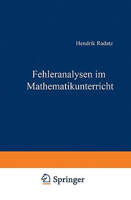 E-Book (pdf) Fehleranalysen im Mathematikunterricht von Hendrik Radatz