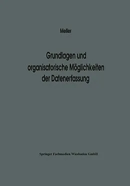 E-Book (pdf) Grundlagen und organisatorische Möglichkeiten der Datenerfassung von NA Meller