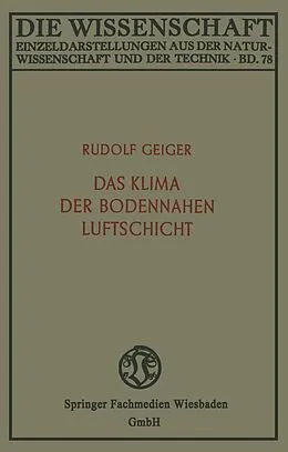 E-Book (pdf) Das Klima der bodennahen Luftschicht von Rudolf Geiger