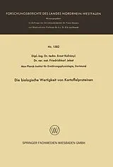 E-Book (pdf) Die biologische Wertigkeit von Kartoffelproteinen von Ernst Kofrányi