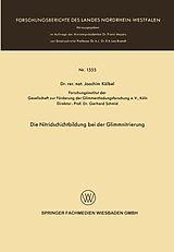 E-Book (pdf) Die Nitridschichtbildung bei der Glimmnitrierung von Joachim Kölbel