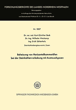 E-Book (pdf) Beheizung von Horizontalkammeröfen bei der Steinkohlenverkokung mit Austauschgasen von Kurt-Günther Beck