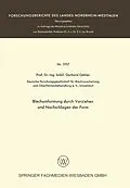 E-Book (pdf) Blechumformung durch Vorziehen und Nachschlagen der Form von Gerhard Oehler