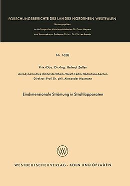 E-Book (pdf) Eindimensionale Strömung in Strahlapparaten von Helmut Zeller