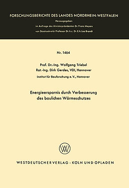E-Book (pdf) Energieersparnis durch Verbesserung des baulichen Wärmeschutzes von Wolfgang Triebel