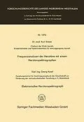 E-Book (pdf) Frequenzanalysen der Herztöne mit einem Herztonspektrographen. Elektronischer Herztonspektrograph von Kurt Simon