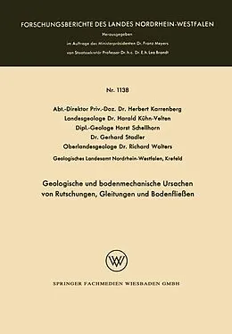 E-Book (pdf) Geologische und bodenmechanische Ursachen von Rutschungen, Gleitungen und Bodenfließen von Herbert Karrenberg, Harald Kühn-Velten, Horst Schellhorn
