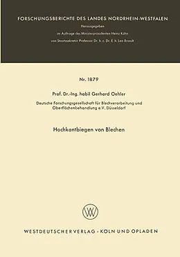 E-Book (pdf) Hochkantbiegen von Blechen von Gerhard Oehler