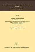 E-Book (pdf) Implizite Runge-Kutta-Formeln von Werner Glasmacher, Dietmar Sommer