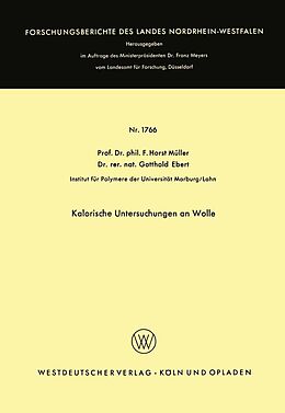 E-Book (pdf) Kalorische Untersuchungen an Wolle von Friedrich Horst Müller
