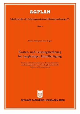 E-Book (pdf) Kosten- und Leistungsrechnung bei langfristiger Einzelfertigung von Werner Nährig