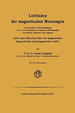 E-Book (pdf) Leitfaden der magnetischen Messungen von Ernst Gumlich