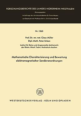 E-Book (pdf) Mathematische Charakterisierung und Bewertung elektromagnetischer Senderanordnungen von Claus Müller