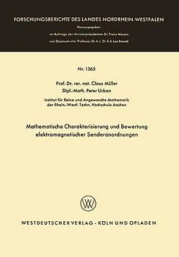 E-Book (pdf) Mathematische Charakterisierung und Bewertung elektromagnetischer Senderanordnungen von Claus Müller