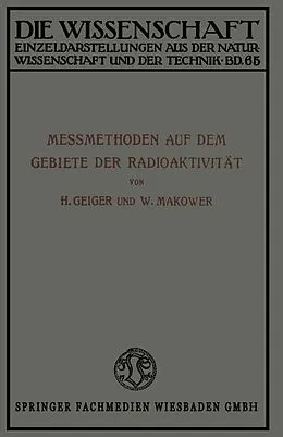 E-Book (pdf) Meßmethoden auf dem Gebiete der Radioaktivität von Hans Geiger
