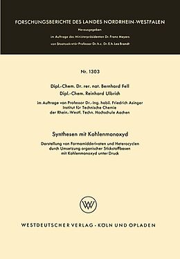 E-Book (pdf) Synthesen mit Kohlenmonoxyd von Bernhard Fell