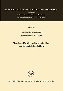 E-Book (pdf) Theorie und Praxis des diskontinuierlichen und kontinuierlichen Spülens von Herbert Schmidt
